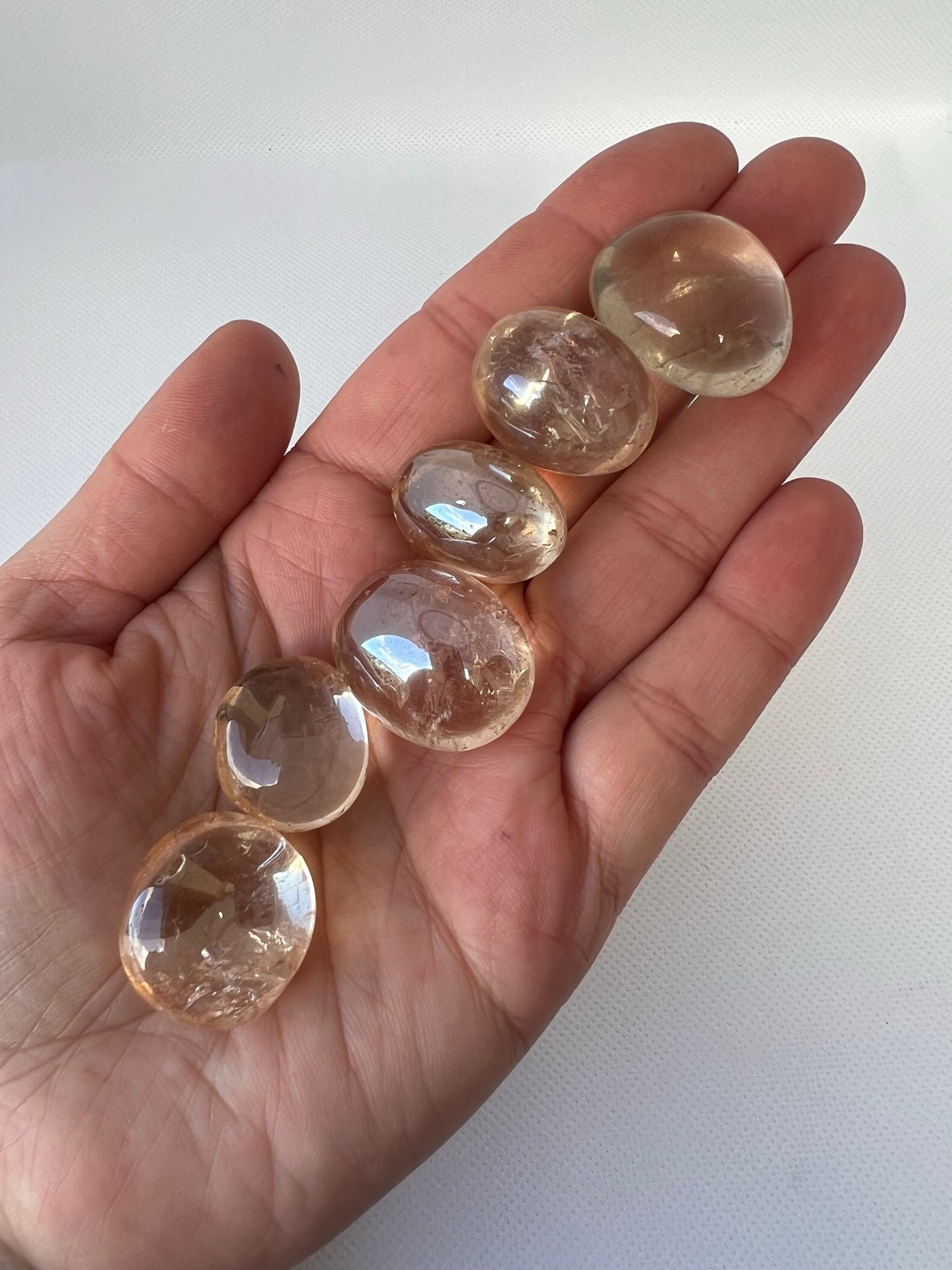 Tangerine Aura Quartz Tumbled Stone